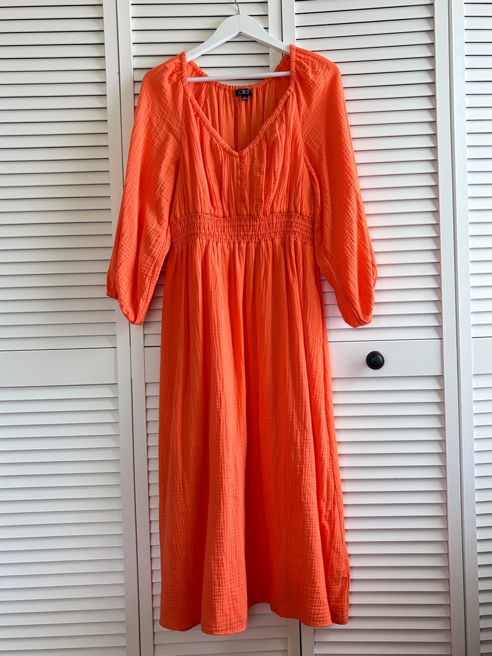 J. Crew Midi Dress in Soft Gauze 100% Cotton M